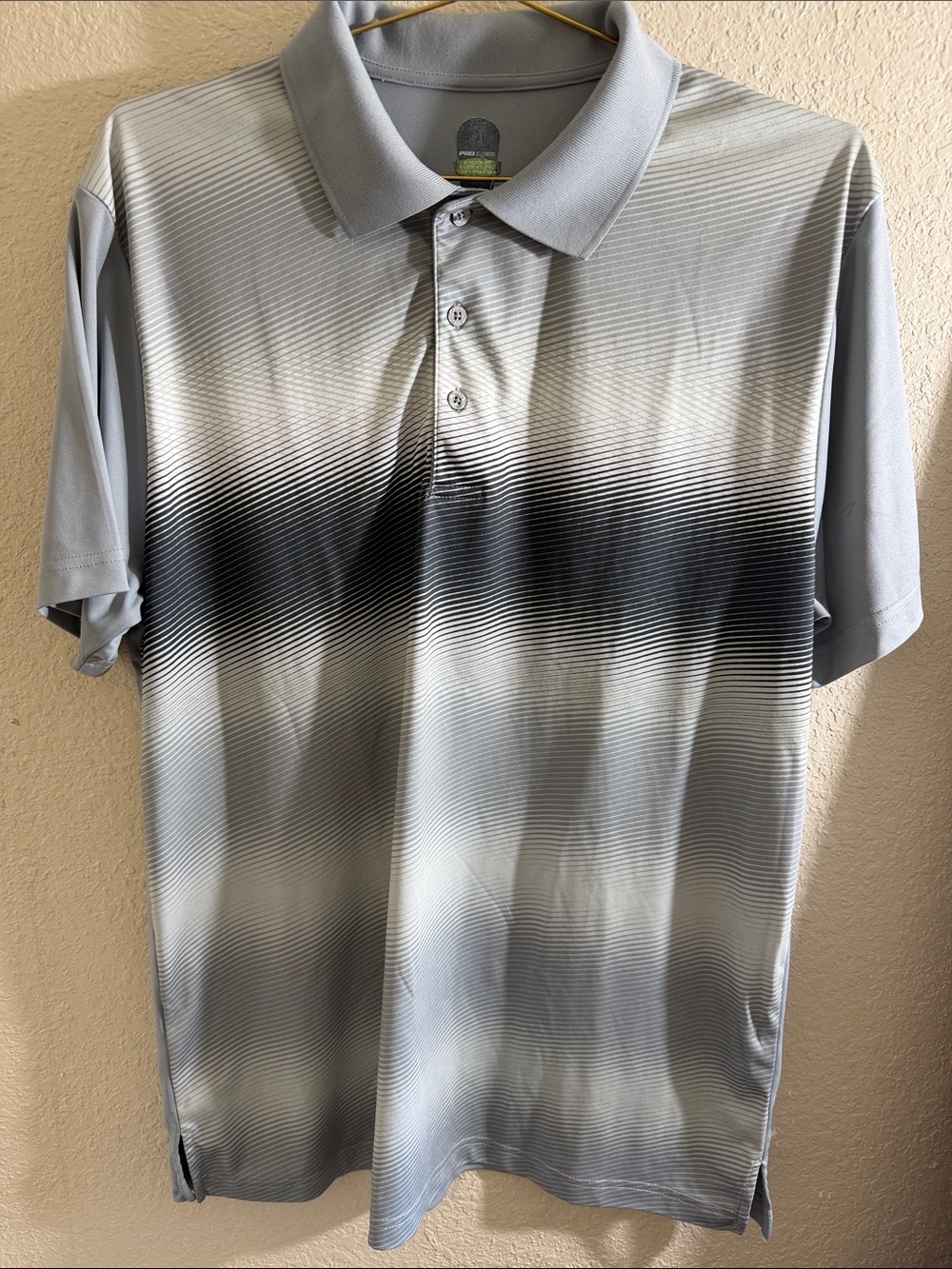 Men's Light Gray Ombre Polo Shirt